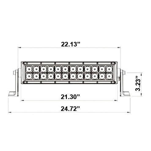 Heise HE-DR22 Dual Row Lightbar - 22 Inch, 40 LED