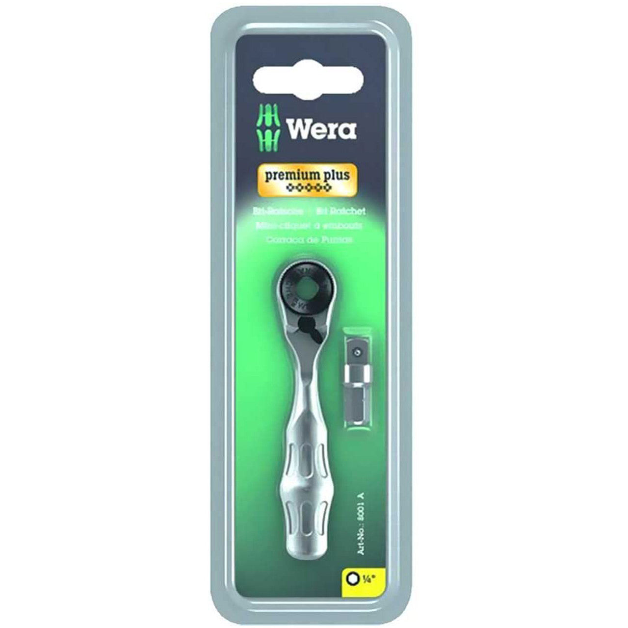 Wera 05073230001 1/4" Driver Size, 60 No. of Teeth, 180mm Overall Length Ratchet