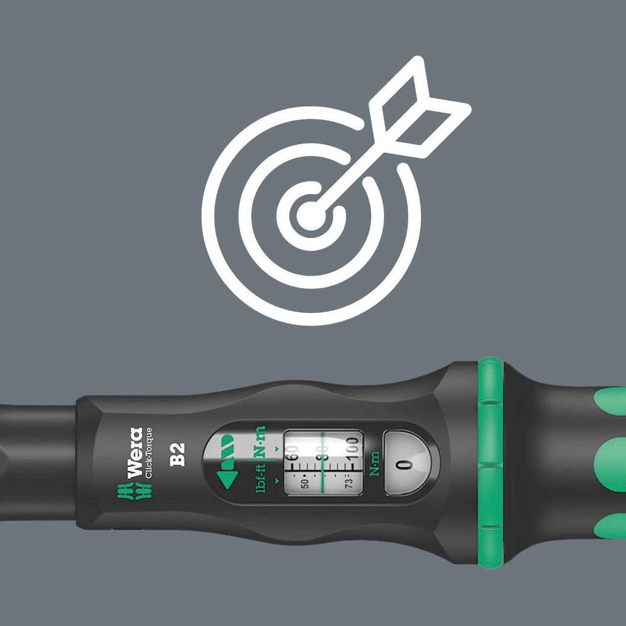 Wera 05075611001 3/8 in. Square Drive 20-100 Nm Click-Torque B 2 Torque Wrench