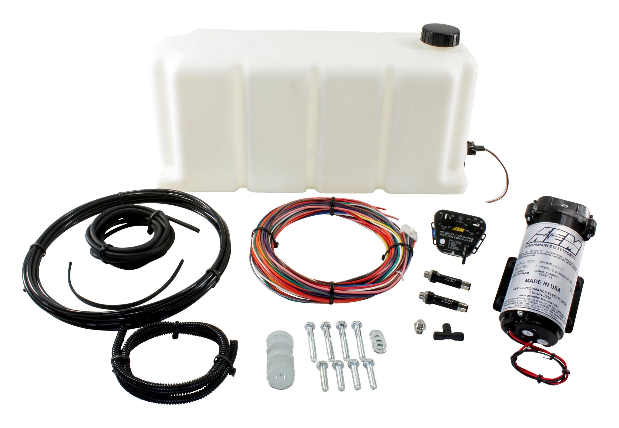 AEM Electronics 30-3301 AEM V3 Water/Methanol Injection Kit 40 PSI Max HD Controller - 5 Gallon Reservoir