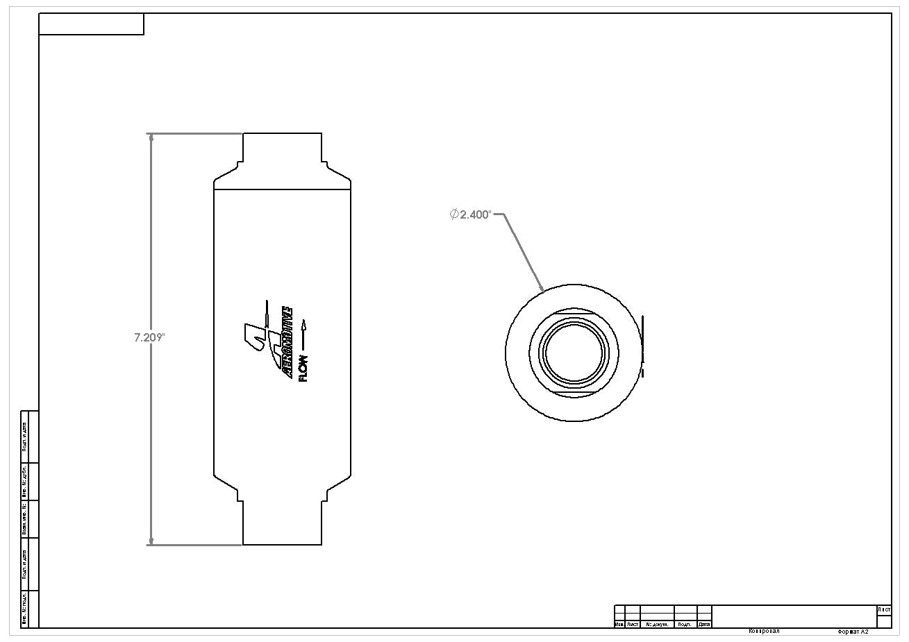 Aeromotive 12341 10-micron Microglass In-Line Filter with ORB-12 Ports