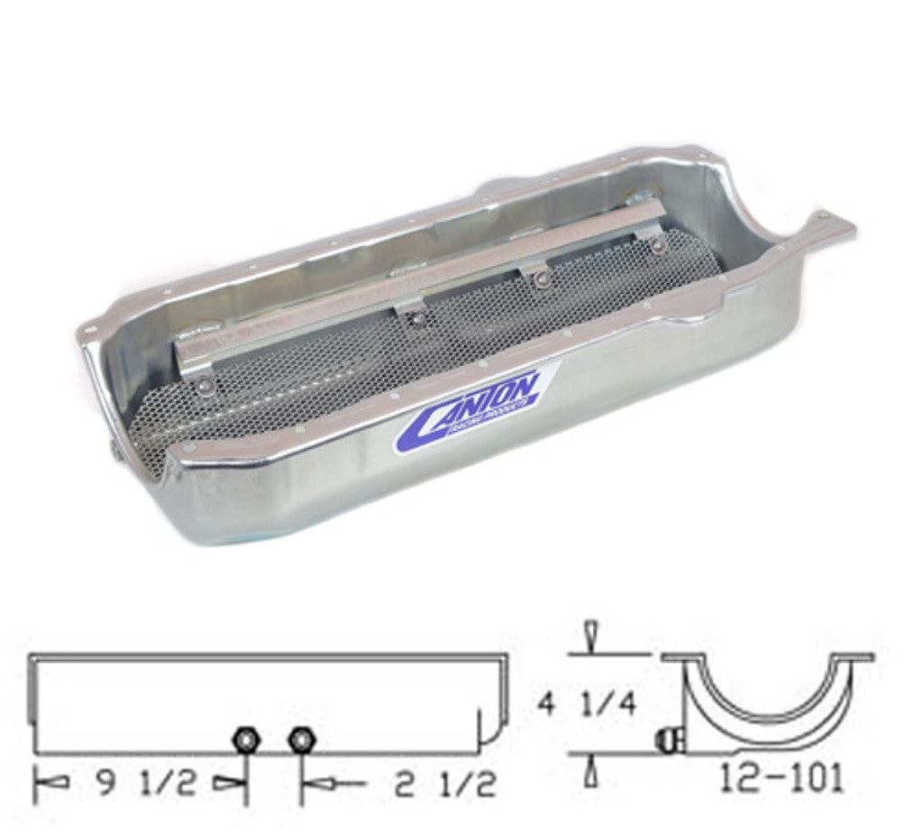 Canton Racing Products 12-101 Small Block Chevy Pre-85 Shallow Dry Sump Right Hand Exits