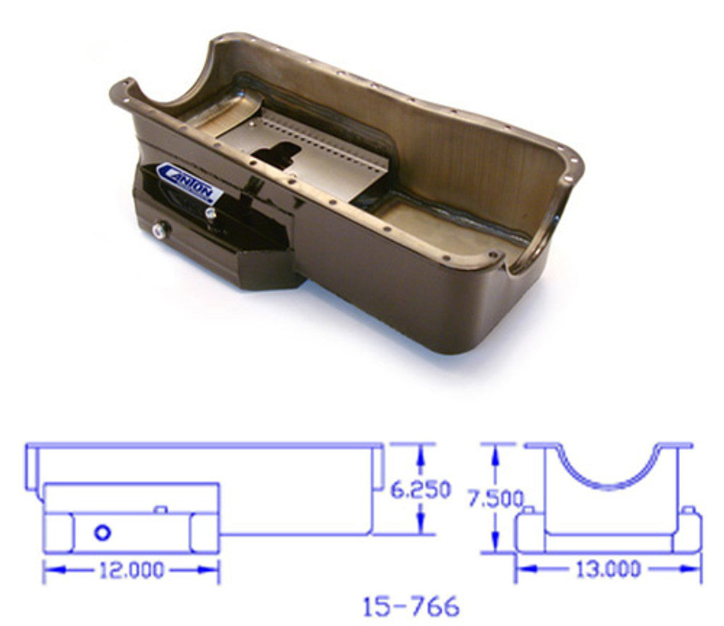Canton Racing Products 15-766 For Ford 429-460 Rear T Sump Road Race Cobra Pan