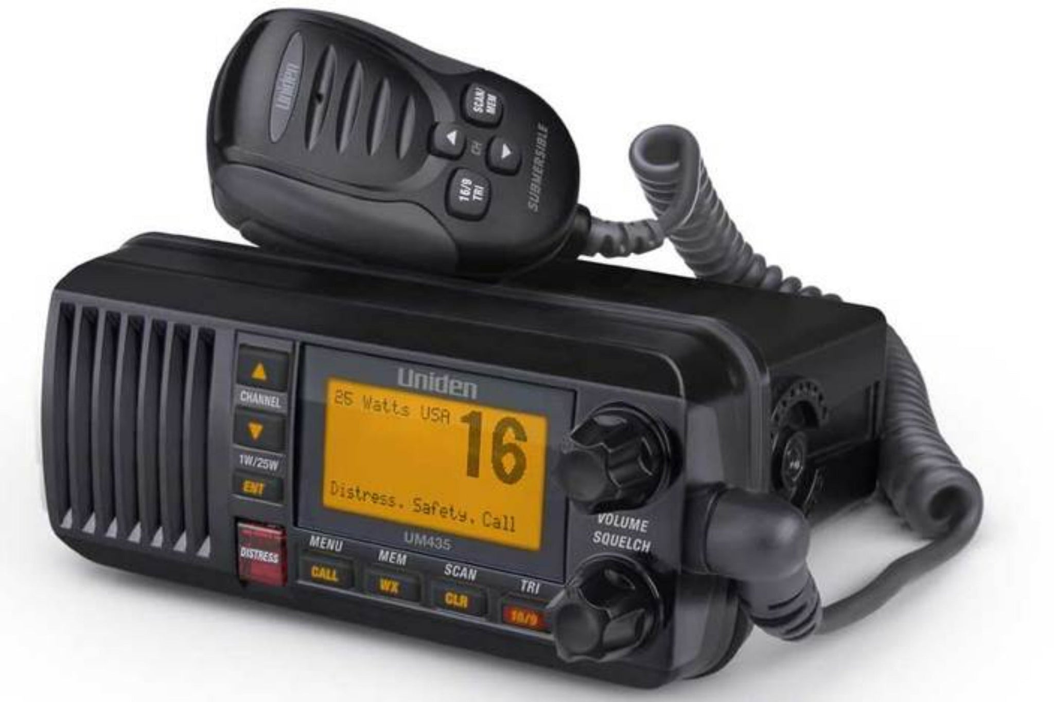 Uniden UM435 VHF Marine Radio with Weather Alert (Black)