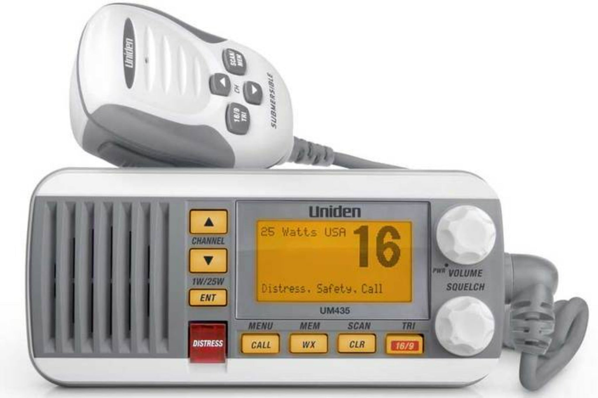 Uniden UM435 VHF Marine Radio with Weather Alert (White)