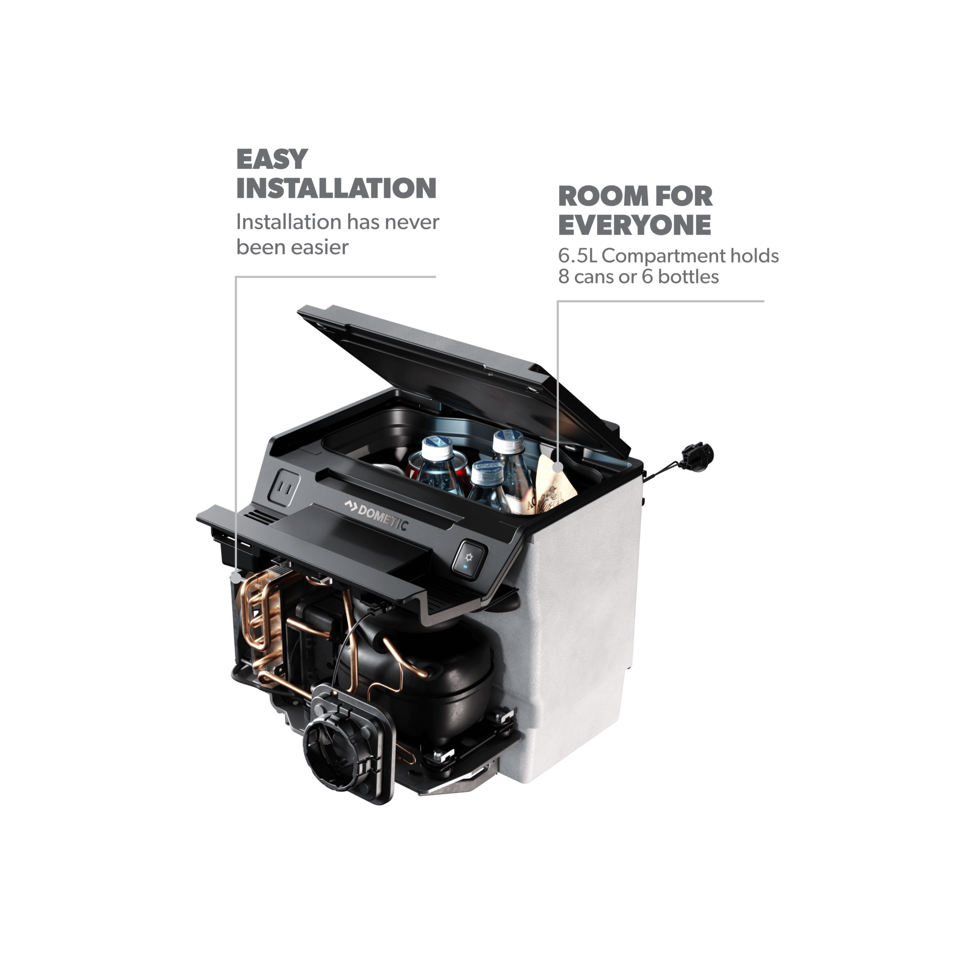 Dometic Corporation 9620001662 Console Refrigerator for Ford F-150 Models 2021+ (CCF-T, Ford F-150 Center Console Refrigerator)