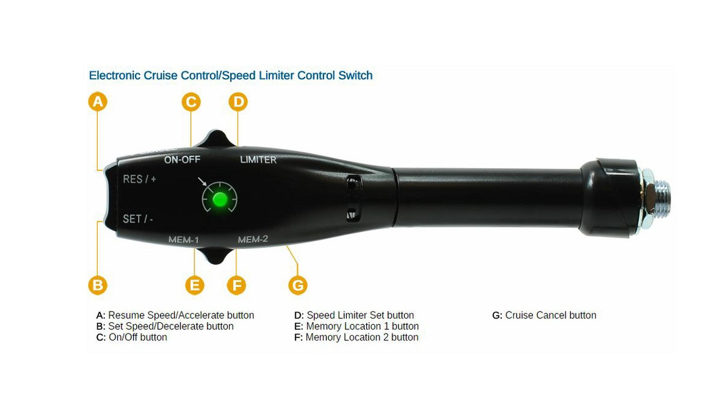 Rostra 250-9621-NS Cruise Control System - New Switch w/ limiter & 2 memory settings - Fits Both A/T or M/T