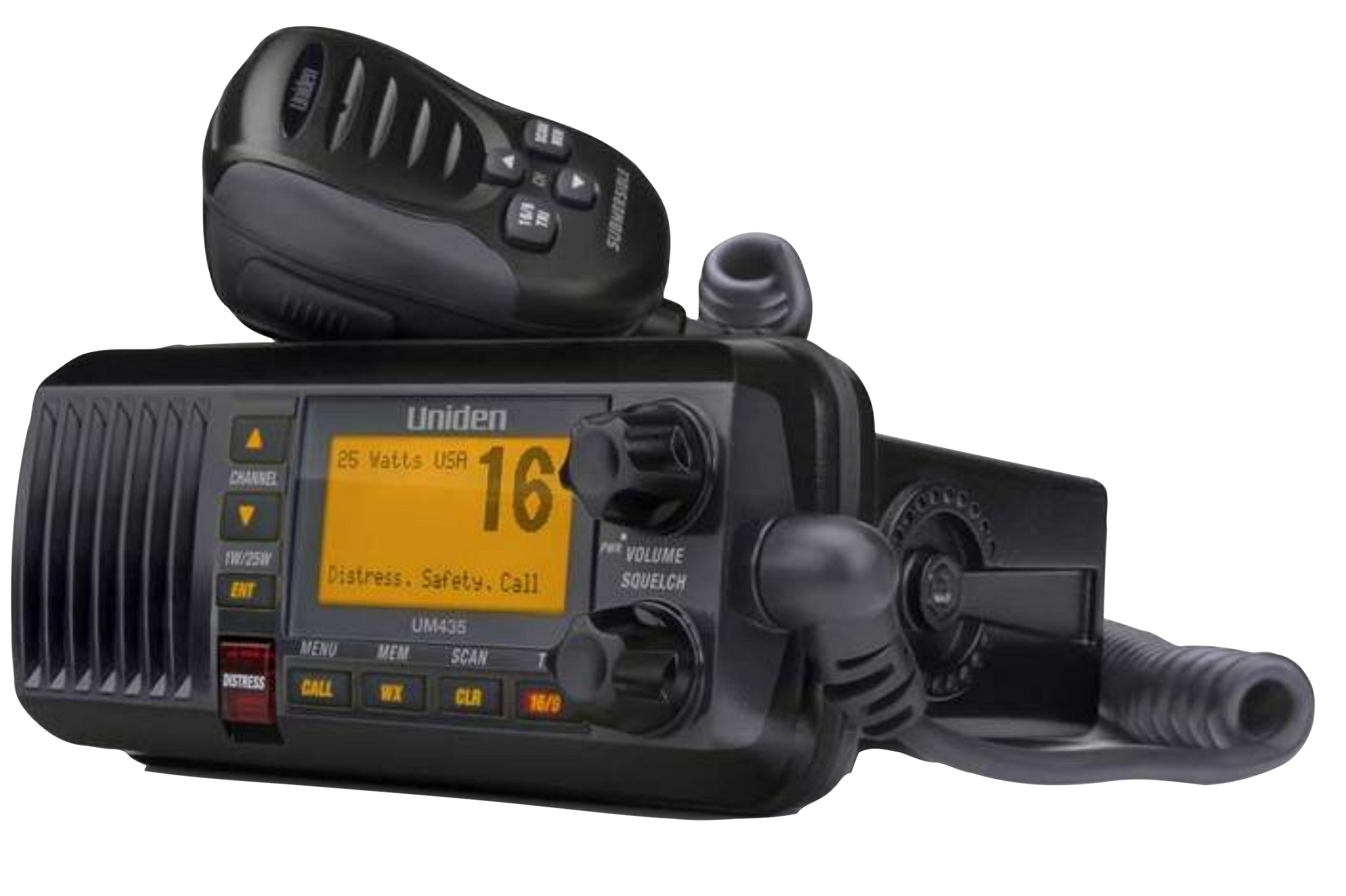 Uniden UM435 VHF Marine Radio with Weather Alert (Black)