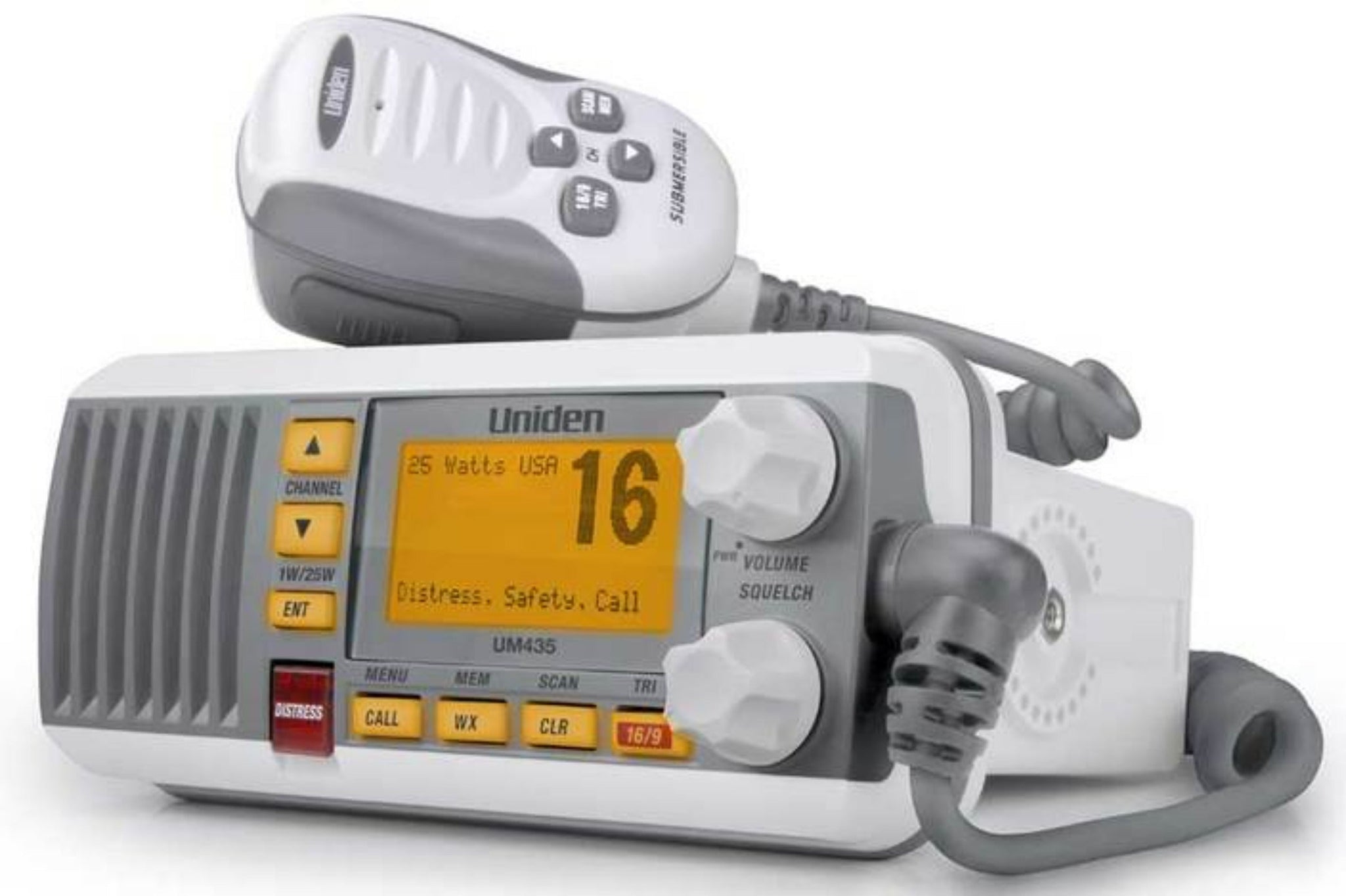 Uniden UM435 VHF Marine Radio with Weather Alert (White)