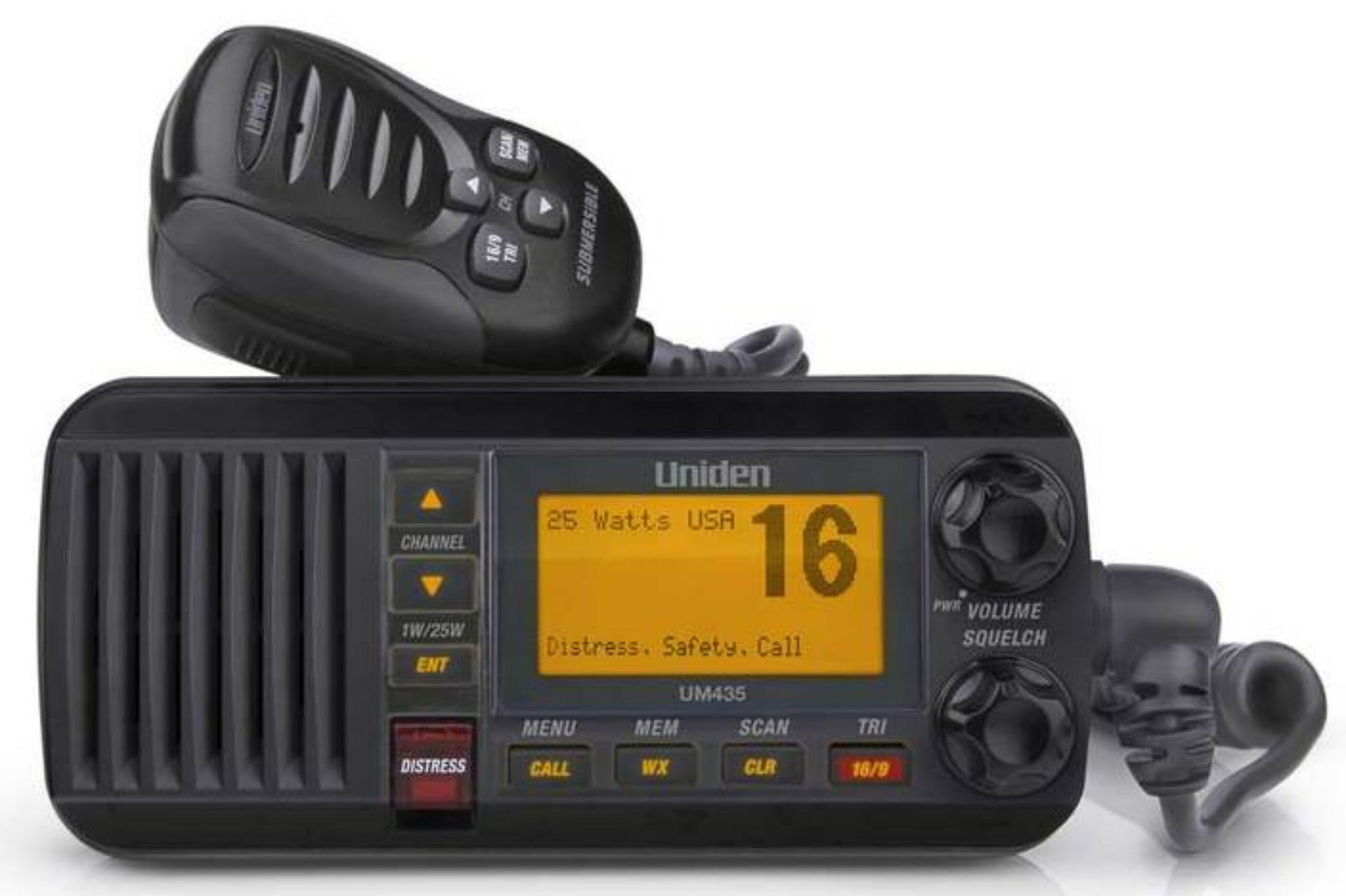 Uniden UM435 VHF Marine Radio with Weather Alert (Black)