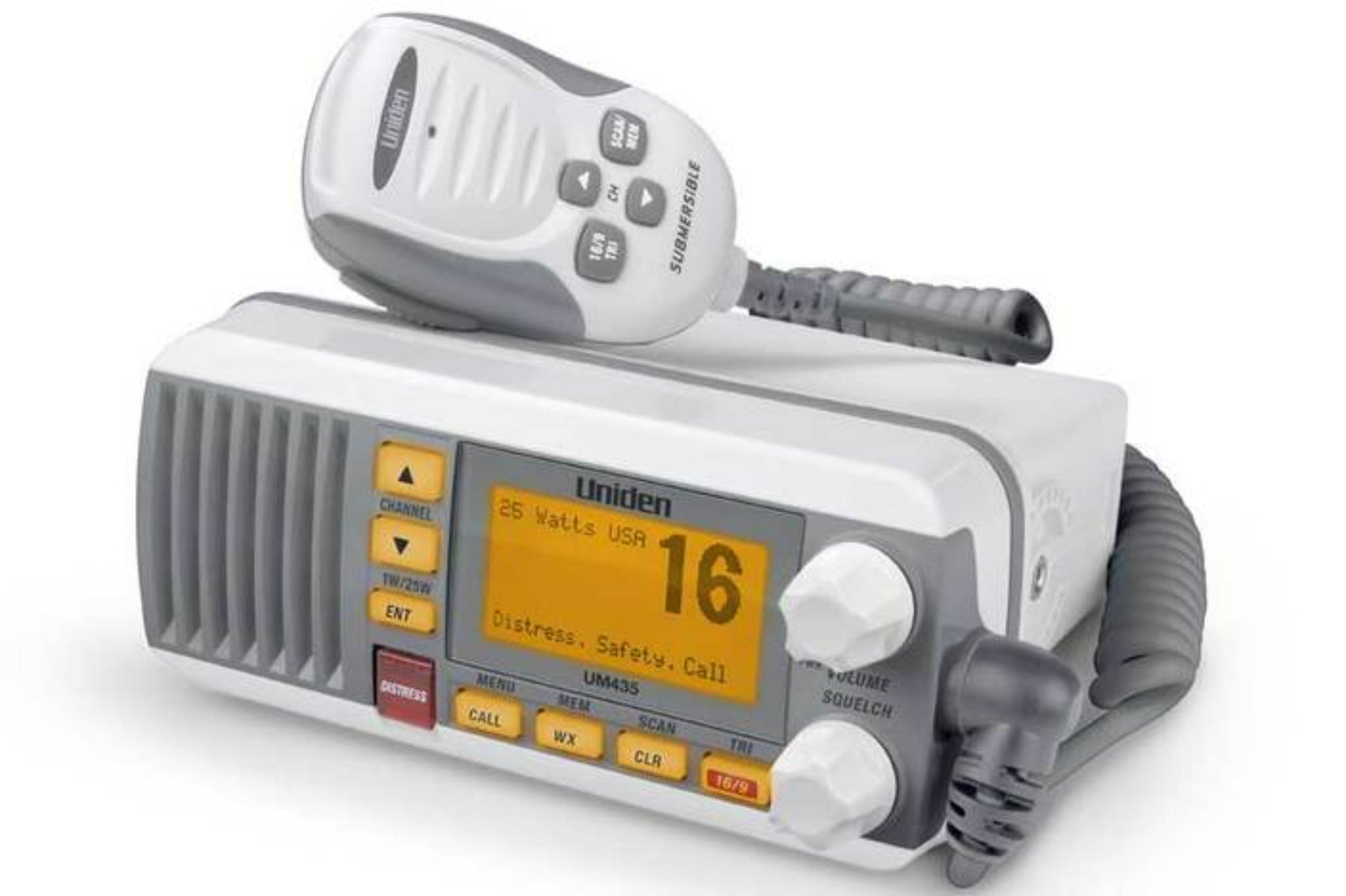 Uniden UM435 VHF Marine Radio with Weather Alert (White)