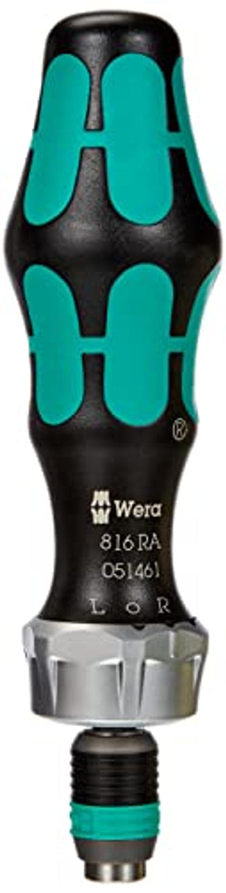 Wera 05051461001 Kraftform 816 RA Bitholding Ratcheting Screwdriver, 1/4" Head