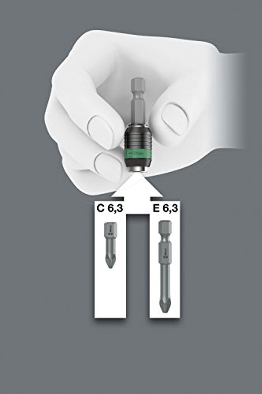 Wera 05051462001 Bit Holder 816 R with Quick-Release Chuck 1/4x119mm