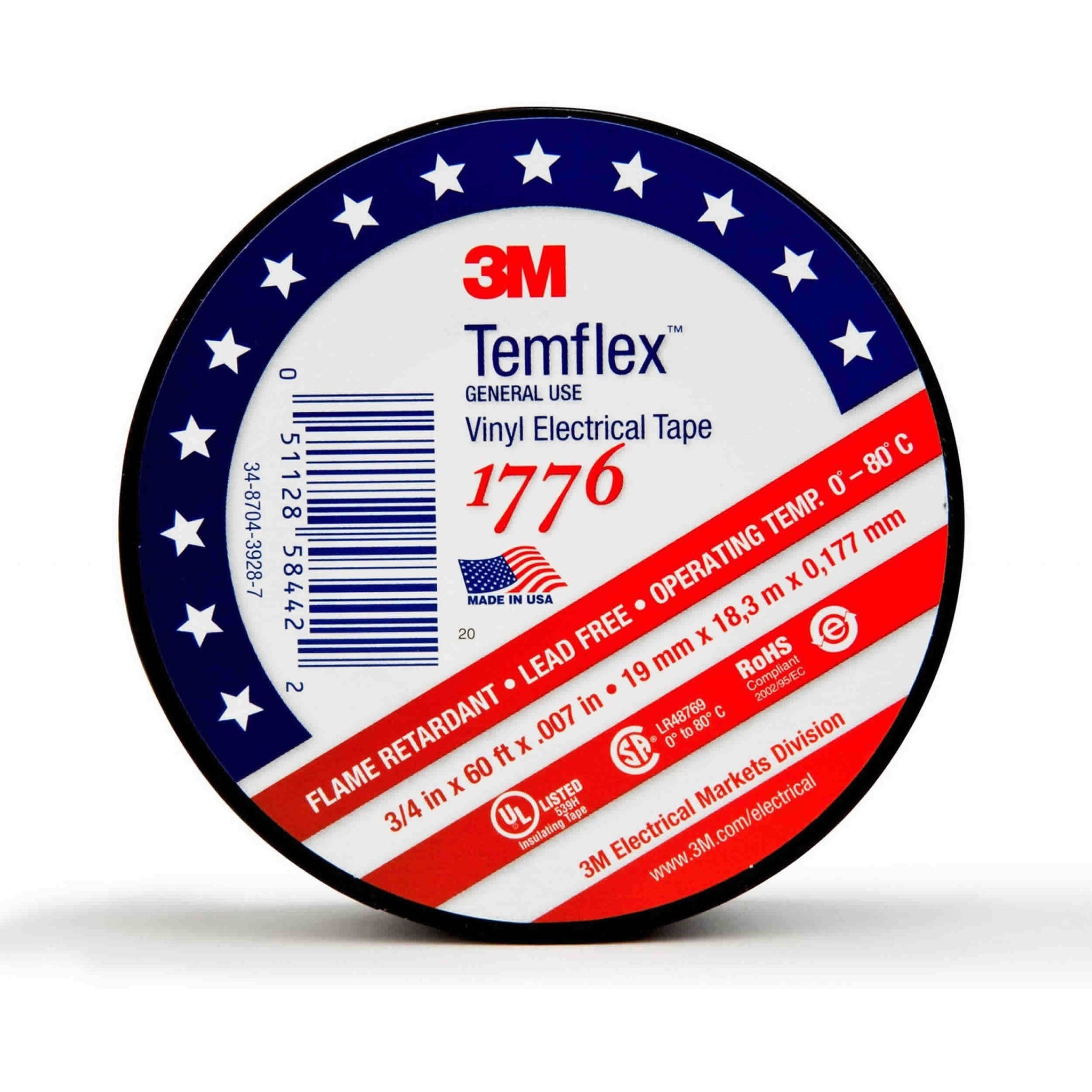 3M 3M1776 3M Vinyl Electrical Tape Sgl