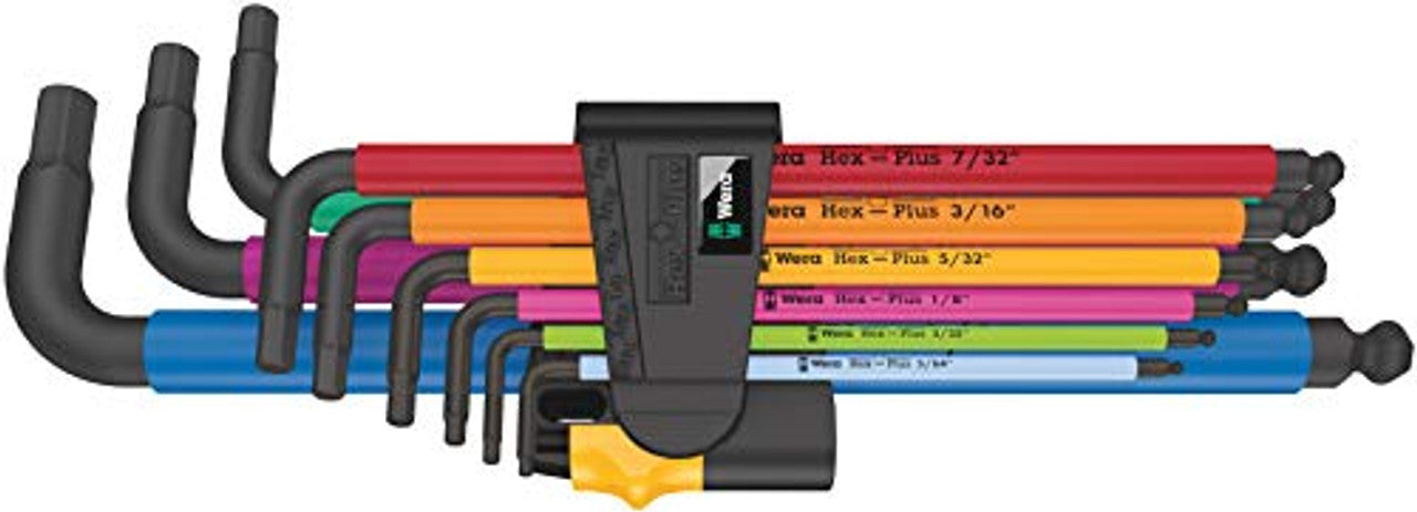 Wera 05022640001 950/9 Hex-Plus Multicolour Imperial 2 L-Key Set, Imperial