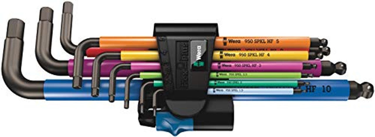 Wera 05022210001 022210 Multicolor Metric L-Key Set with Holding Function, Multi