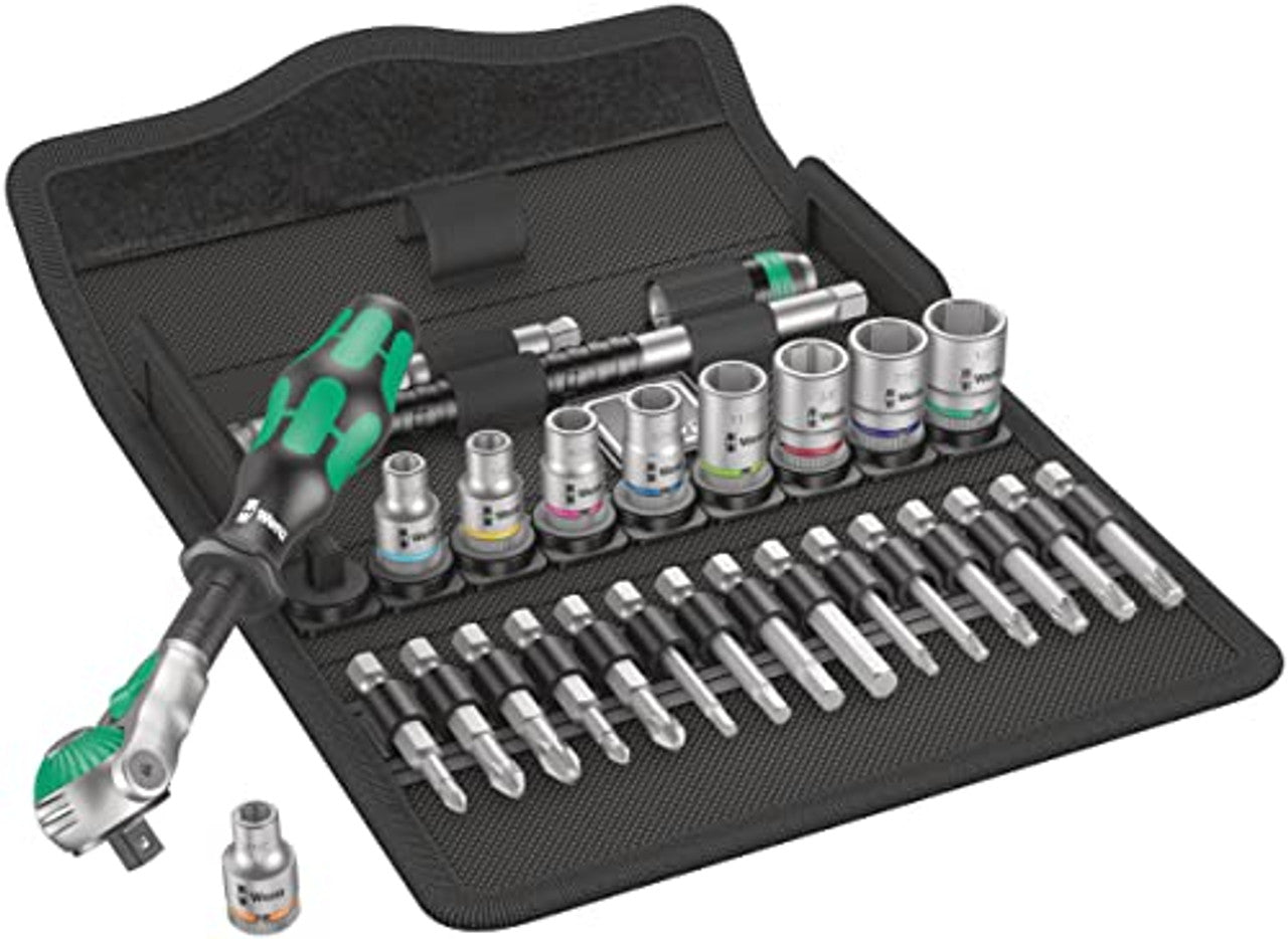 Wera 05004019001 Ratchet Set, 28, 1/4 in, SAE