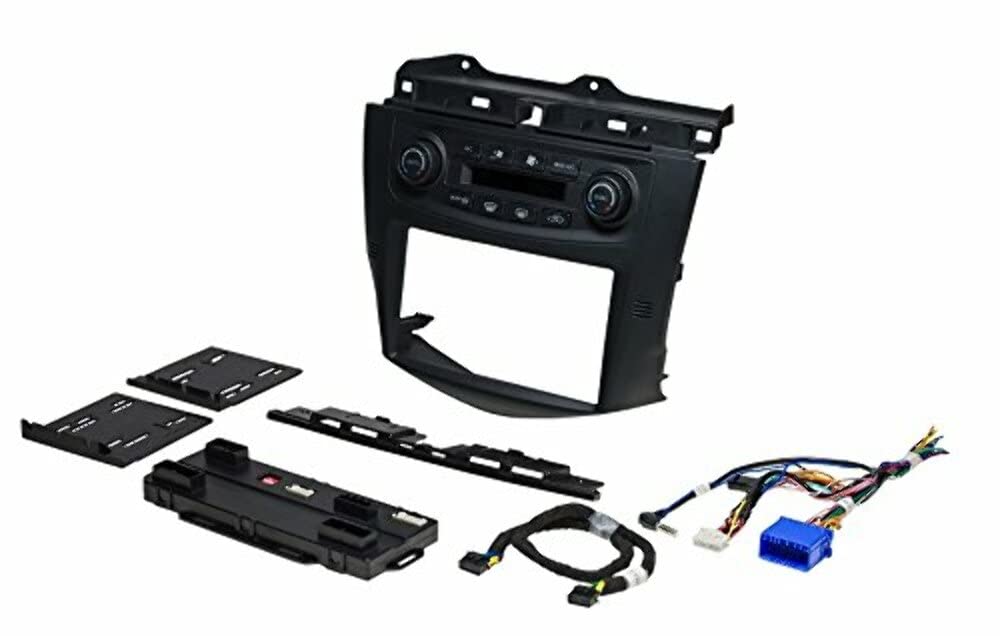 PAC RPK4-HD1101 Dash and Wiring Kit fits select 2003-2007 Honda Accord vehicles — single- or double-DIN radios (Black)