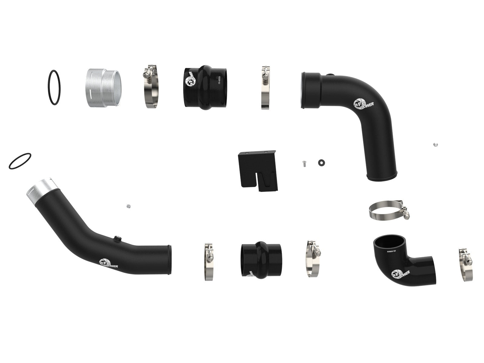 aFe Power 46-20734-B BladeRunner Aluminum Hot and Cold Charge Pipe Kit Black (Ford Diesel Trucks 23-24 V8-6.7L (td))