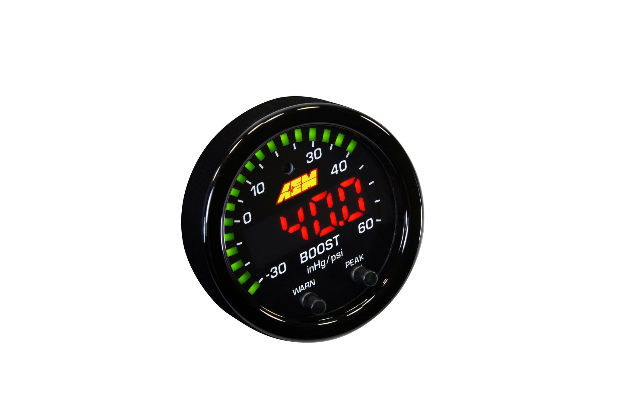 AEM Electronics 30-0308 AEM X-Series Boost Pressure Gauge Kit 30 in/hg to 60 PSI