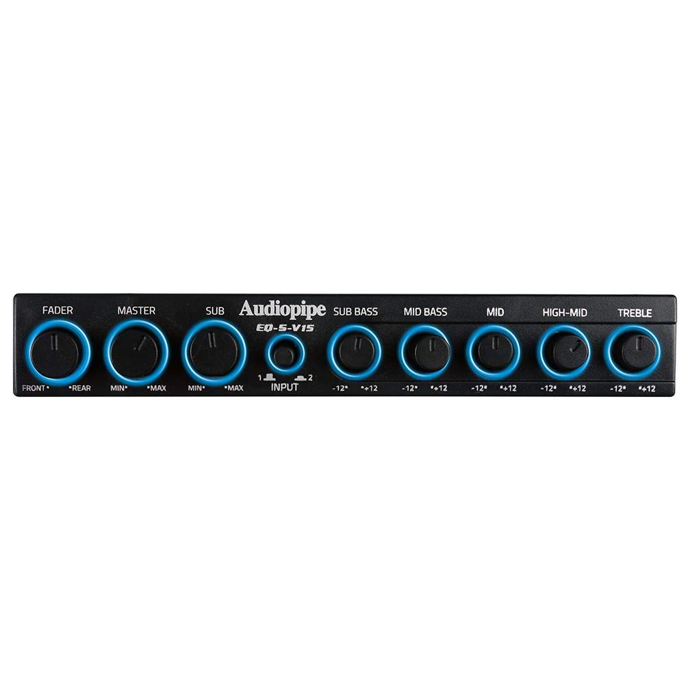 Audiopipe EQ-5-V15 5 Band Graphic Equalizer with Subwoofer Control