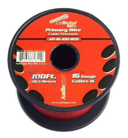 Audiopipe AP16100RD 16 gauge 100ft Red primary wire