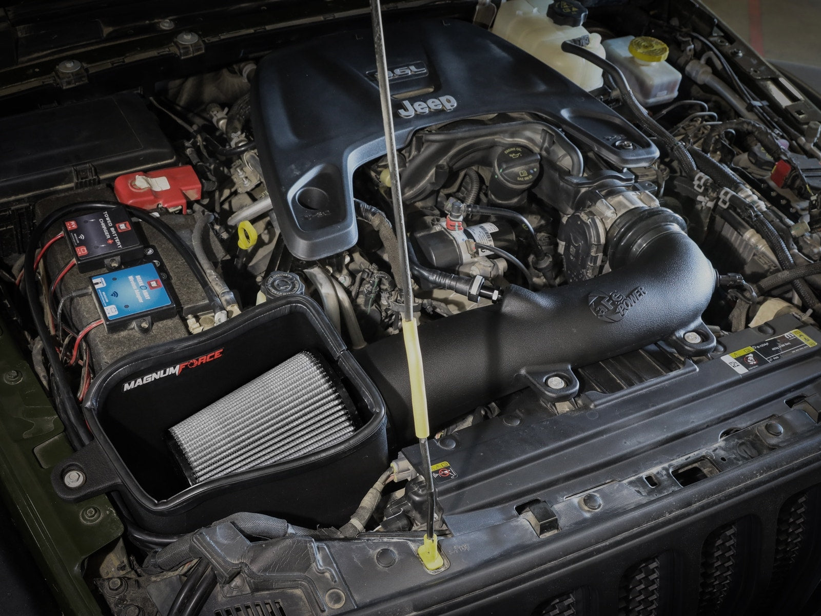 aFe Power 54-13078D Magnum FORCE Stage-2 Cold Air Intake System w/ Pro DRY S Filter (Jeep Wrangler (JL) 18-24 V6-3.6L)