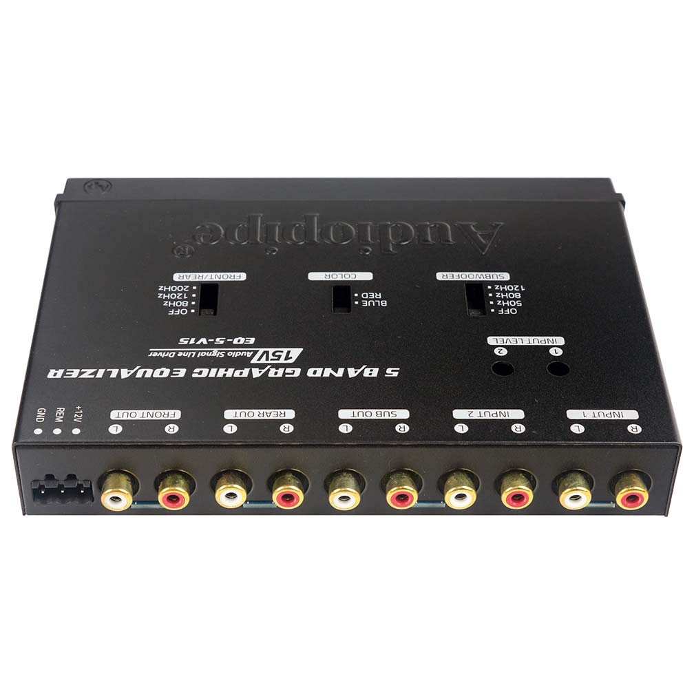 Audiopipe EQ-5-V15 5 Band Graphic Equalizer with Subwoofer Control
