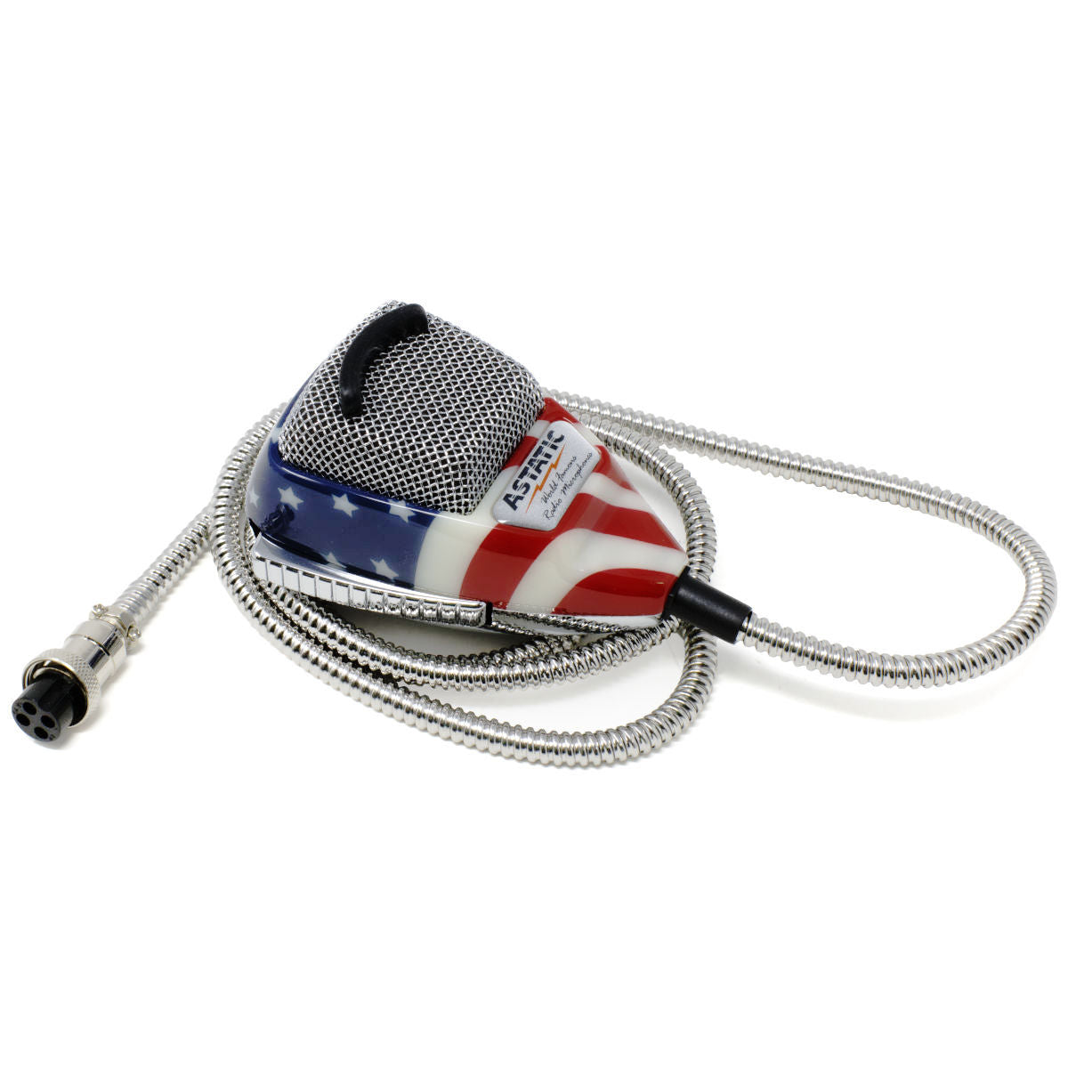 Astatic 636L-FLAG Stars N' Stripes Noise Canceling CB Radio Microphone