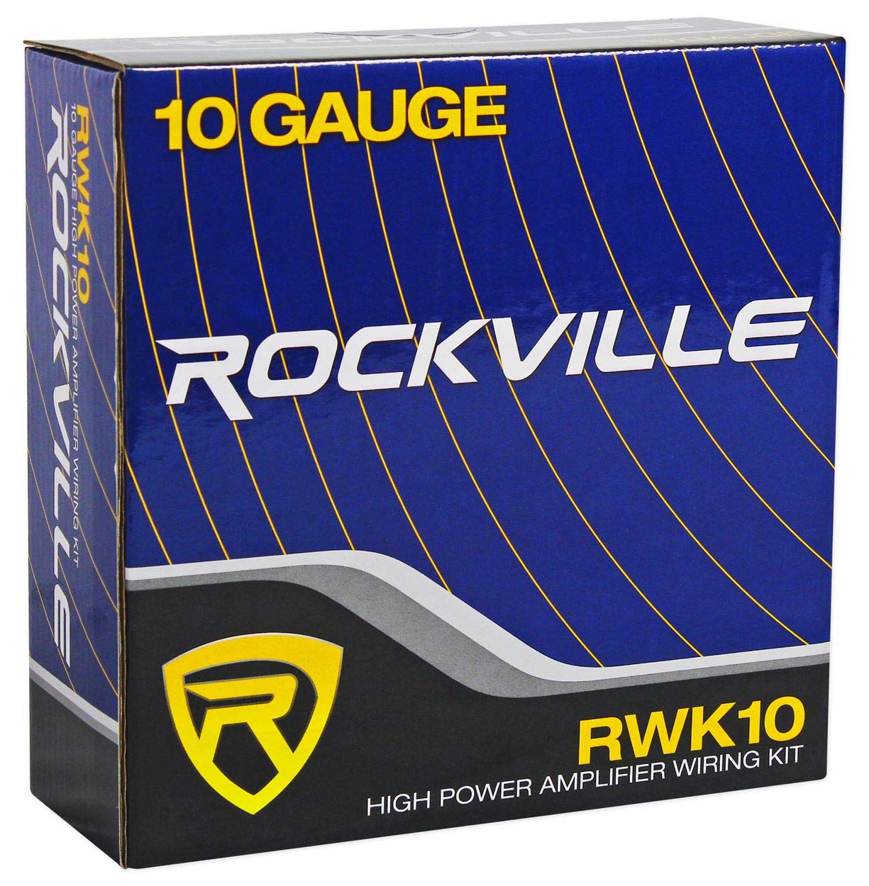 Rockville RWK10 10 Gauge Amp Installation Kit ANL Fuse Holder 100% Copper RCA,black