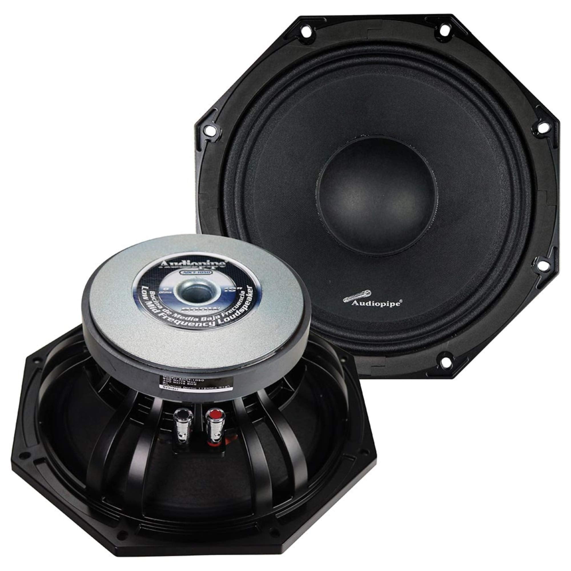Audiopipe AOCT1050 10" Octagon Low Mid-FrequencyLoudspeaker