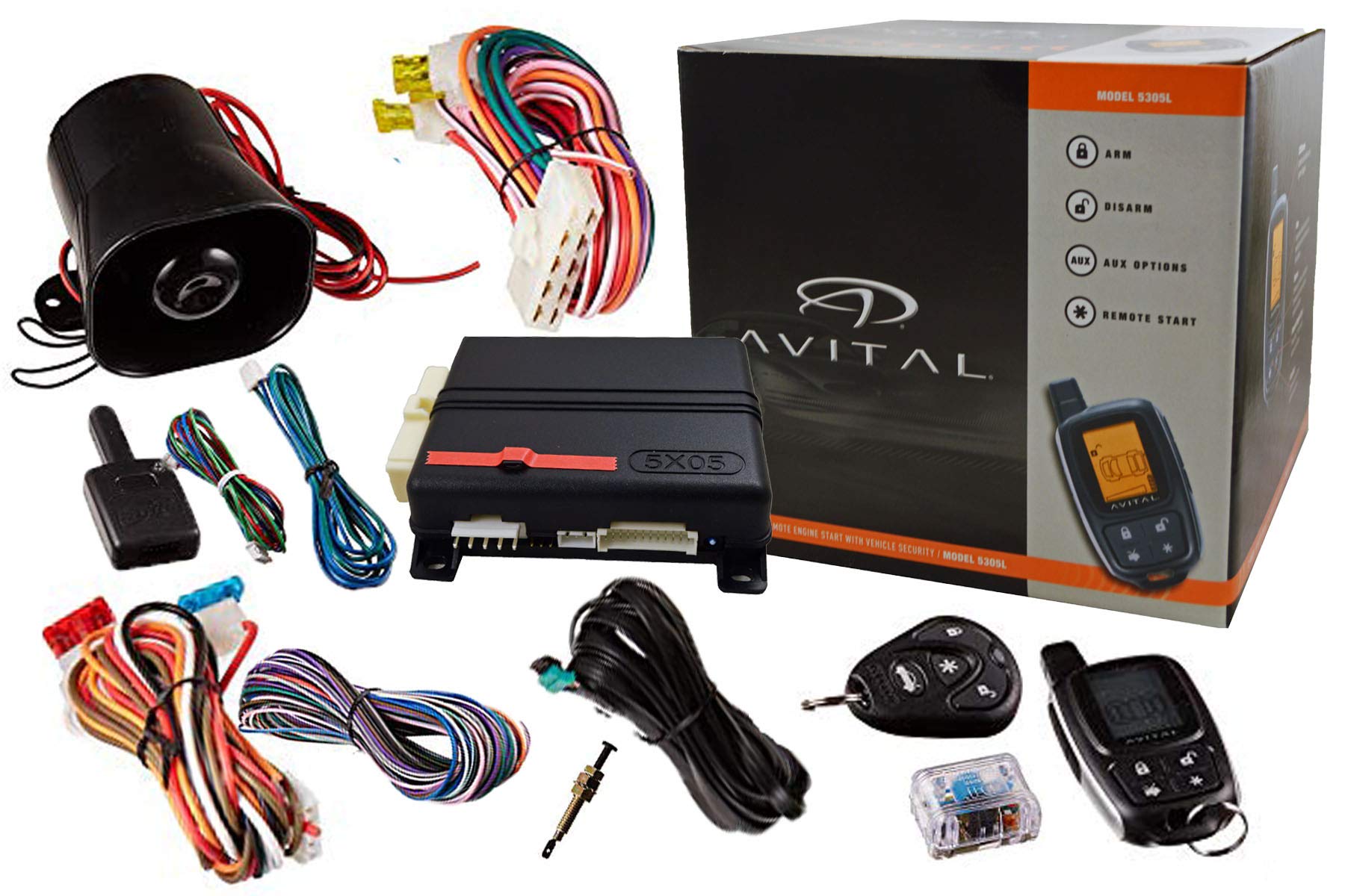 Avital 5305L 2-Way LCD Remote Start with Security System