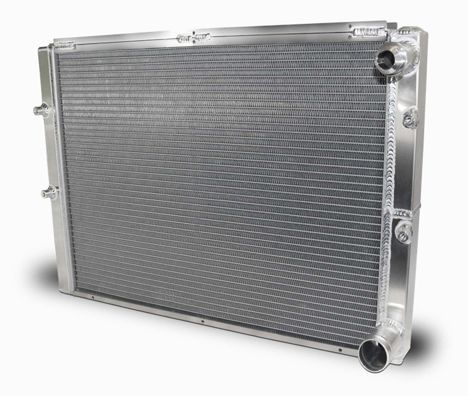 AFCO Racing 80195NDP-16 Single Row Lightweight Asphalt Radiator Double Pass 16AN Male Inlet