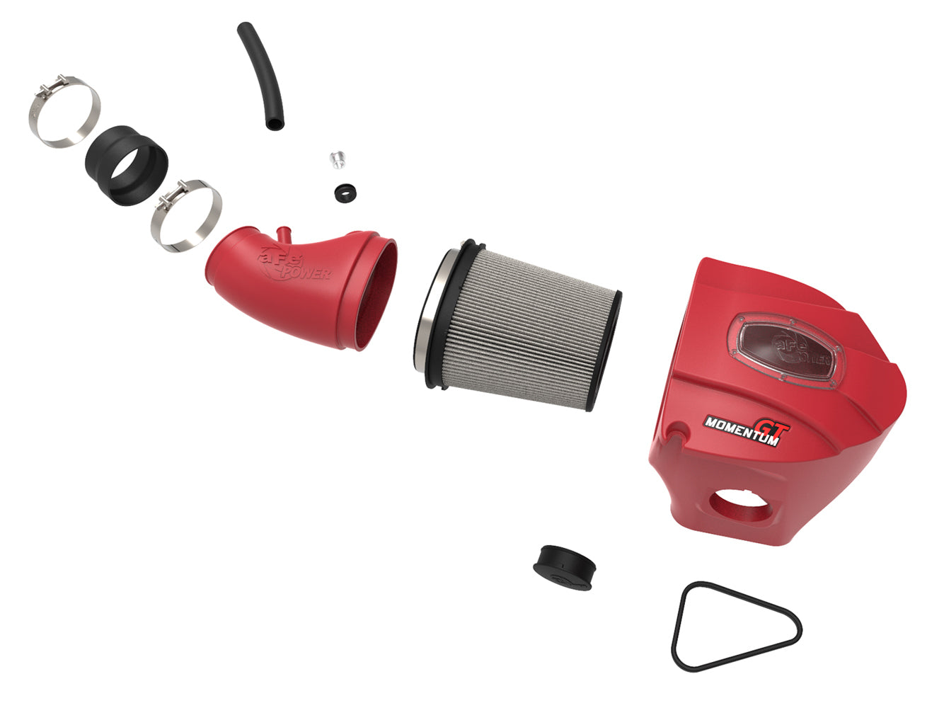 aFe Power 51-72203-R Momentum GT Red Edition Cold Air Intake System w/ Pro DRY S Filter (Dodge Challenger/Charger/Chrysler 300 SRT8/SRT 11-23 V8-6.4L HEMI)