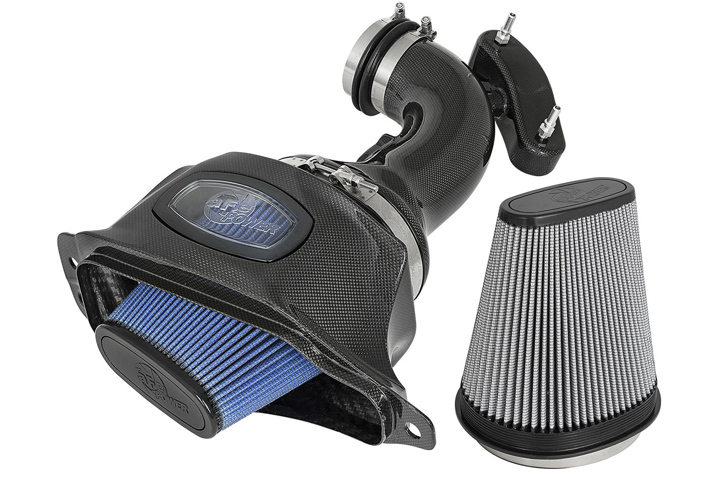aFe Power 52-74201-C Black Series Momentum Carbon Fiber Cold Air Intake System w/Dual Filter Media (Chevrolet Corvette (C7) 14-19 V8-6.2L)