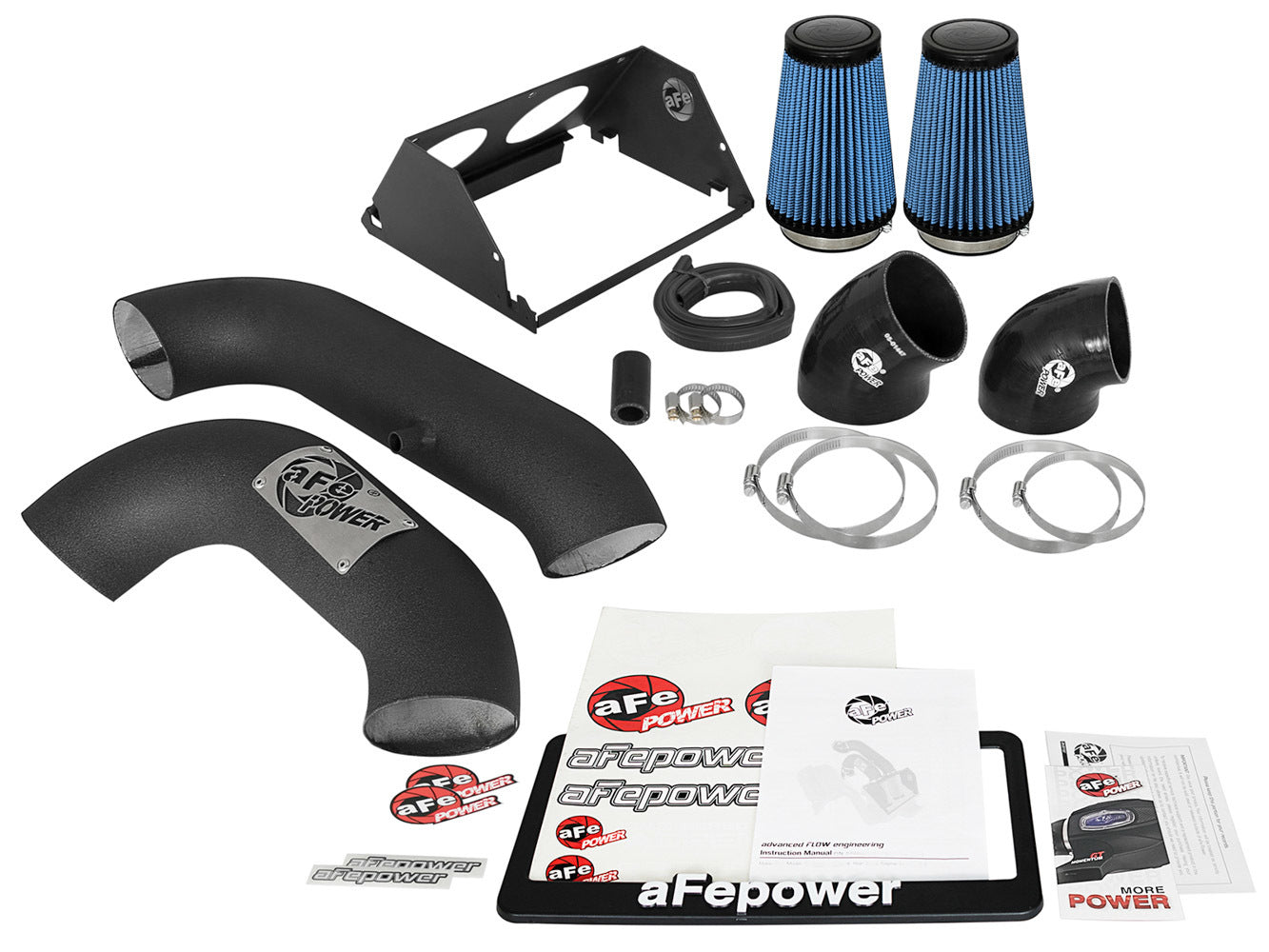 aFe Power 54-22972-B Magnum FORCE Stage-2 ST Dual 3 IN Cold Air Intake System w/Pro 5R Filter Media (Ford F-150/Raptor 17-20 V6-3.5L (tt)/Expedition 18-21 V6-3.5L (tt))