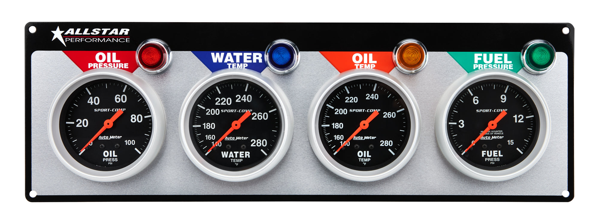 All Star Performance ALL80114 4 Gauge Panel A/M OP/WT/OT/FP Sport-Comp ALL80114