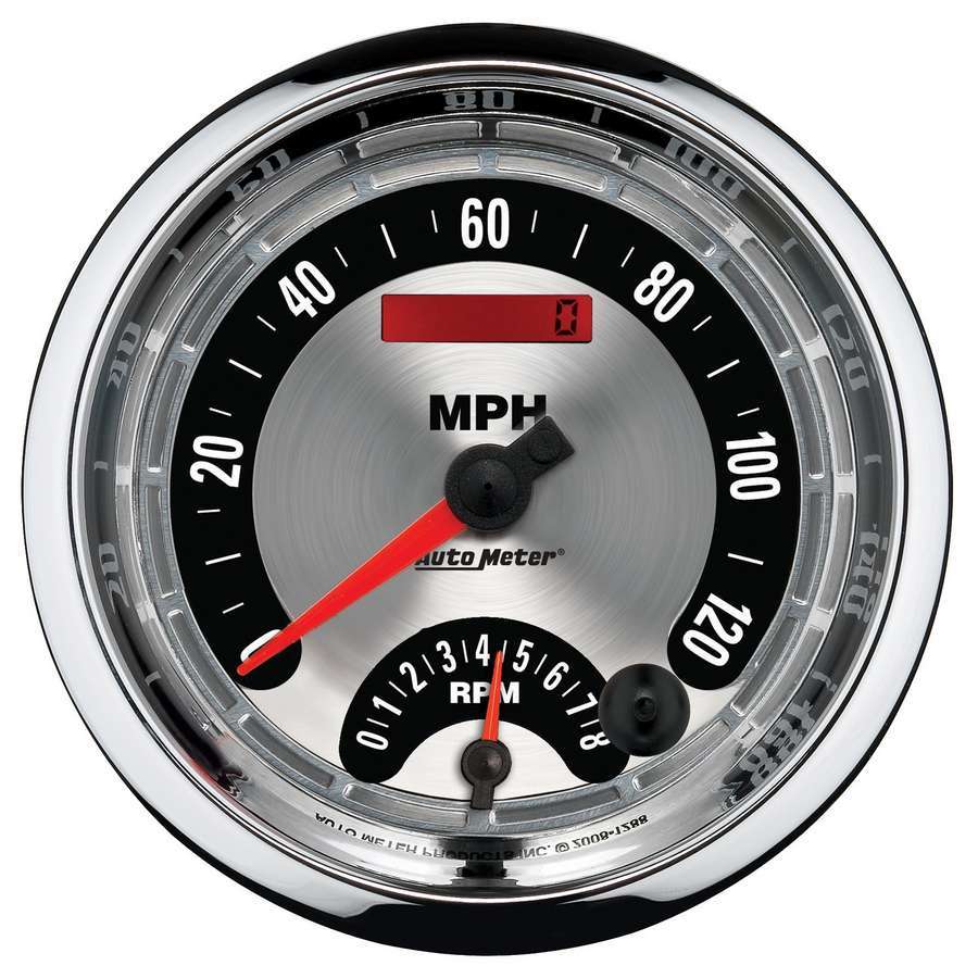 Autometer 1295 5" TACHOMETER/SPEEDOMETER COMBO, 8K RPM/120 MPH, ELECTRIC, AMERICAN MUSCLE