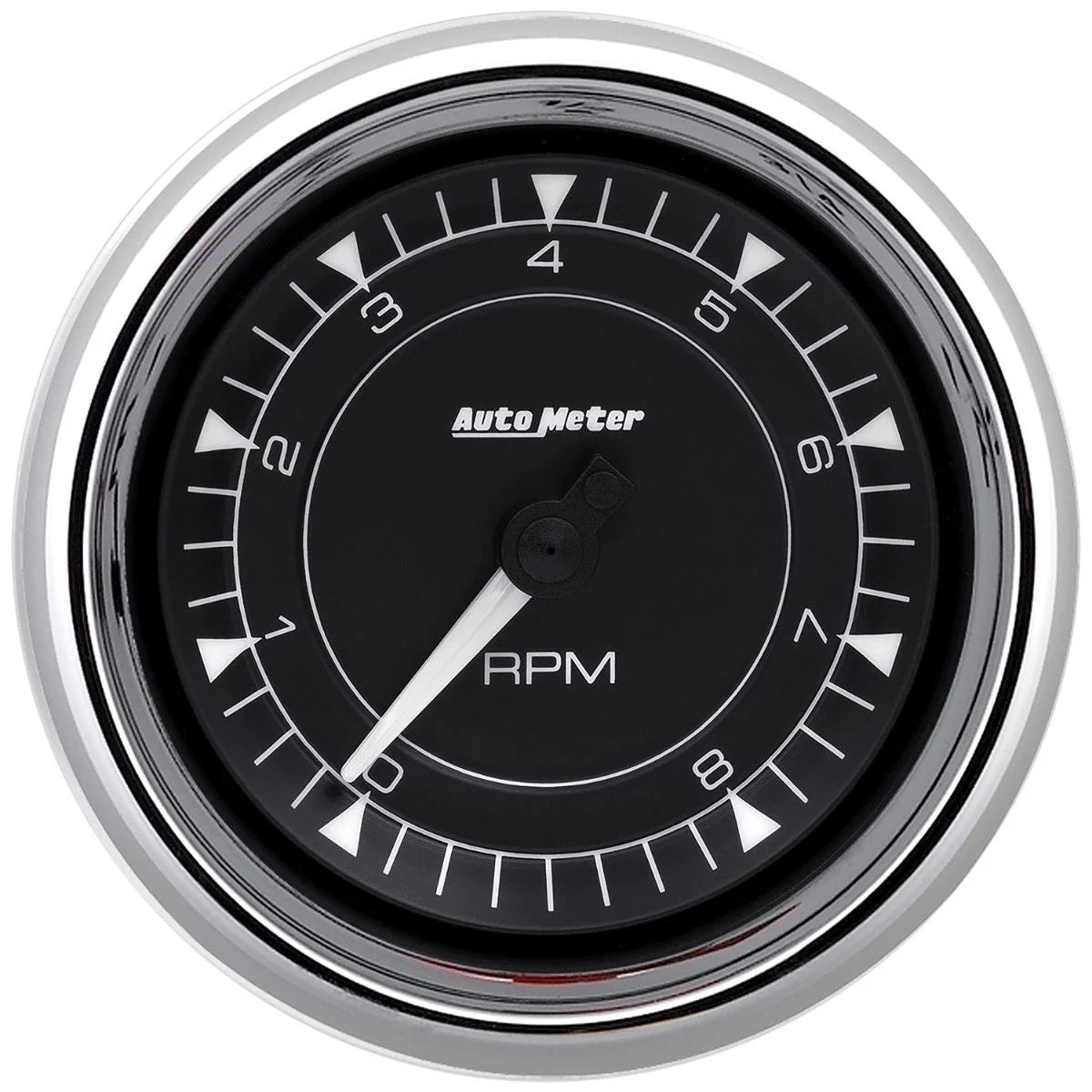 Autometer 9797 3-3/8" TACHOMETER 8K RPM IN-DASH CHRONO CHROME