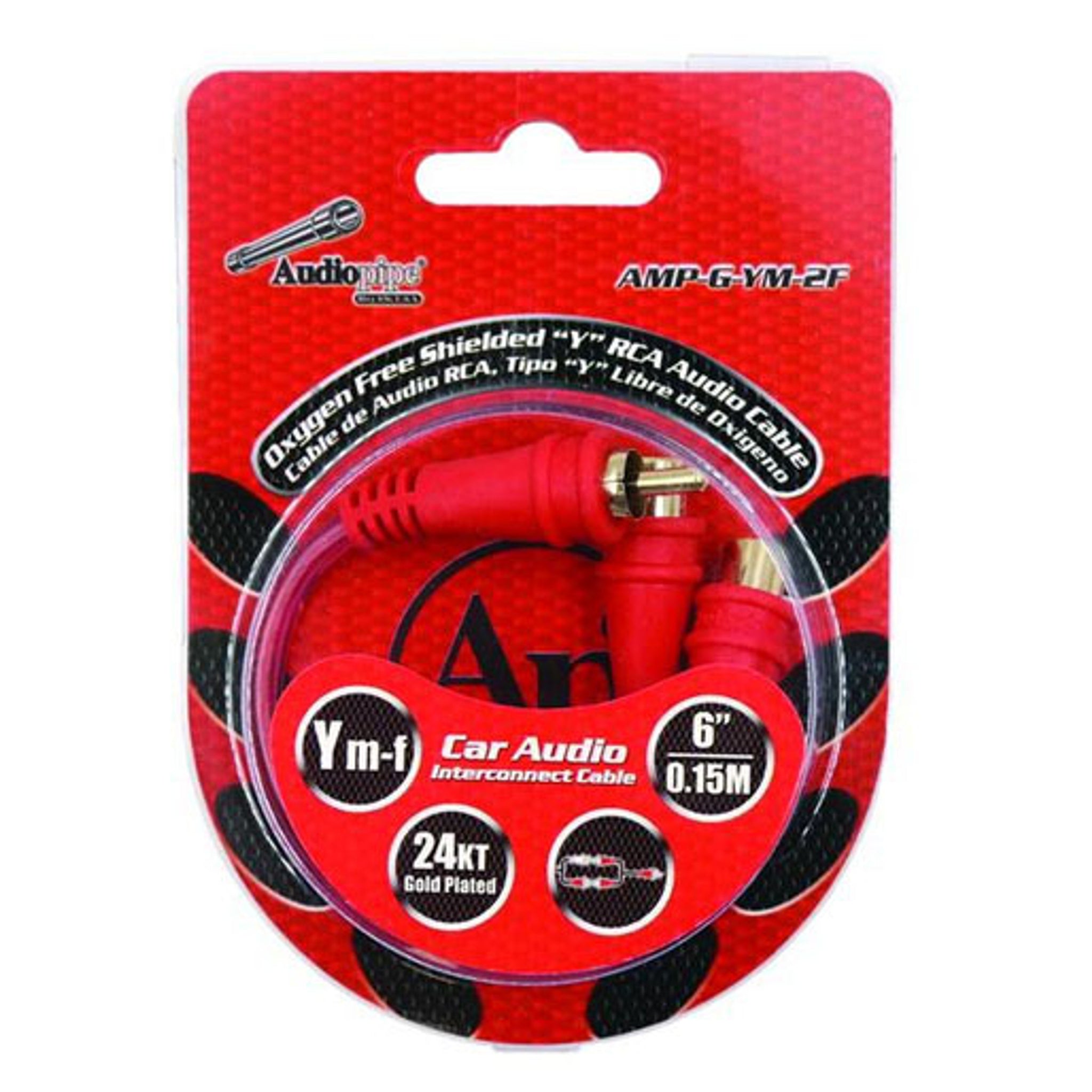 Audiopipe AMPGYM2F Rca Splitter Audiopipe 1m-2f Clear Installer Series