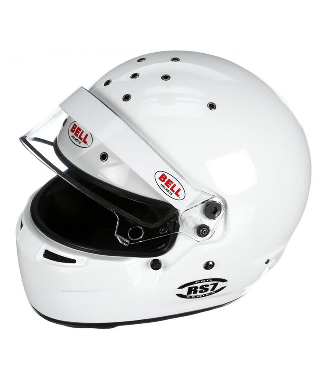 Bell Helmets 1310A08 RS7 Helmet, Full Face, Snell SA2020, FIA Approved, Head and Neck Support Ready, White, Size 7-3/8, Each