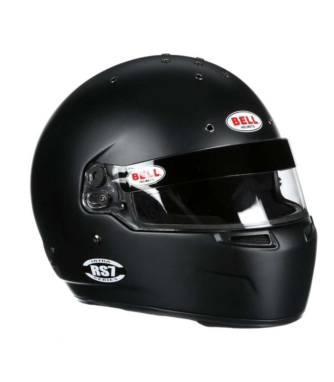 Bell Helmets 1310A26 RS7 Helmet, Full Face, Snell SA2020, FIA Approved, Head and Neck Support Ready, Flat Black, Size 7-1/8, Each