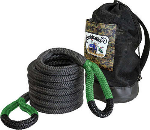 Bubba Rope 176730GRG Jumbo Tow Rope, Jumbo Bubba, 1 1/2 in. diameter, 30 ft. Length, 74,000 lbs. Breaking Strength, Green Eyes, Nylon, Each