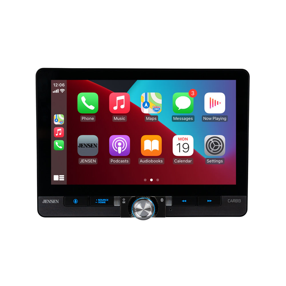 Jensen CAR813 8” Receiver with Wireless Android Auto & Apple CarPlay – CAR813