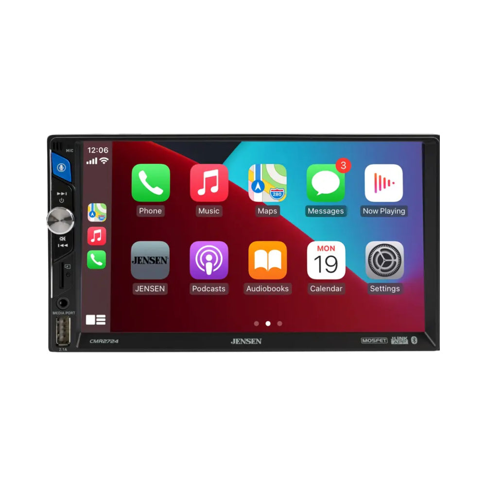 Jensen CMR2724 7-inch LED Digital Media Touch Screen Double DIN Car Stereo Radio – CMR2724