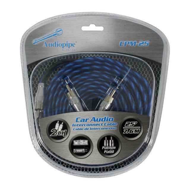 Audiopipe CPM25 Platinum Plated Interconnect Cable 25ft