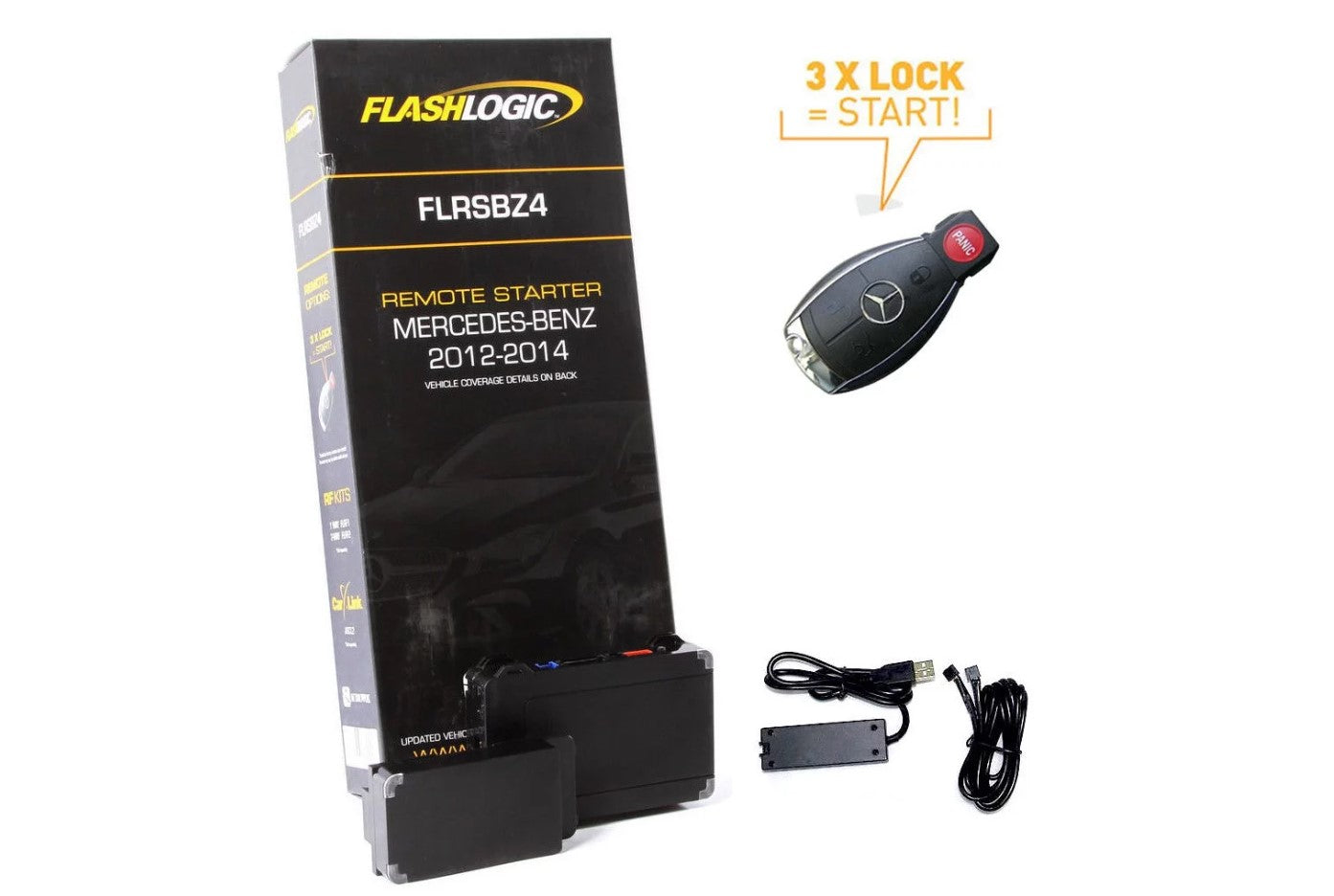 FlashLogic FLRSBZ4 Remote Start for Select 2012-2014 Mercedes Benz CLA GL ML  w/ T-Harness