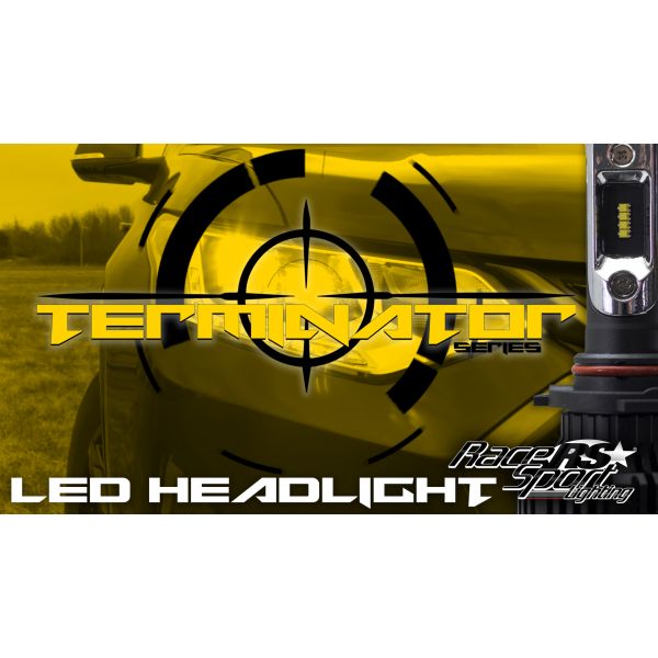 Racesport H11TLED Terminator Series H11 Fan-less LED Conversion Headlight Kit with Pin Point Projection Optical Aims and Shallow Mount Design