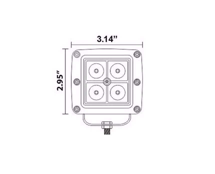 Heise HE-CL2 3" LED Cube Light