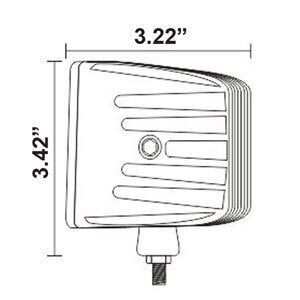 Heise HE-CL32PK Cube Flood Light - 3 Inch, 6 LED, 2-Pack with Harness